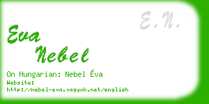 eva nebel business card